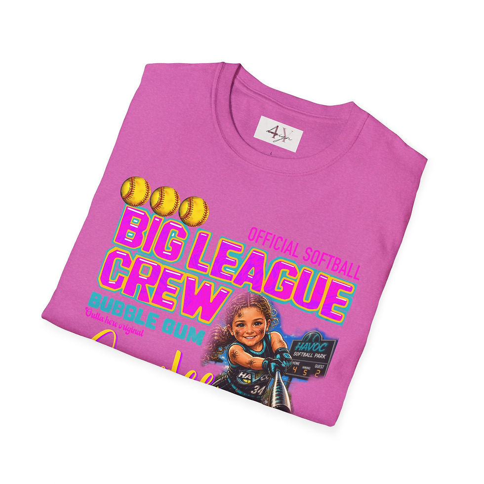 Thumbnail: Big League Crew Softball Tee “Bubble Gum” Everlee #34