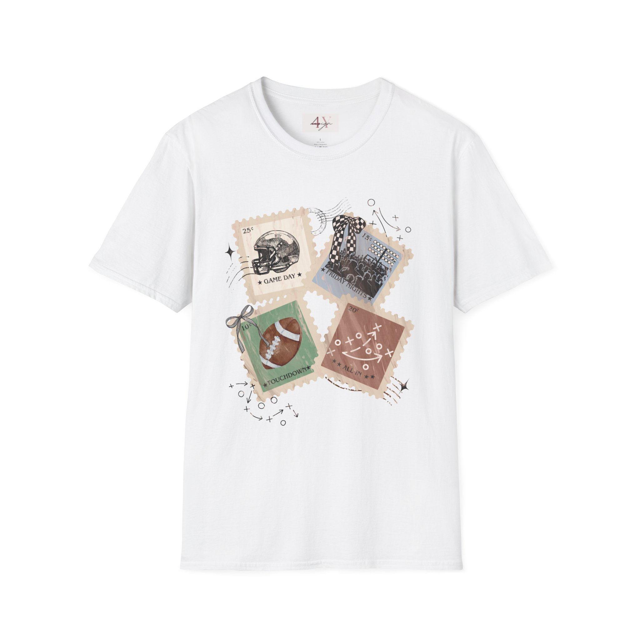 Vintage Football Stamps T-Shirt