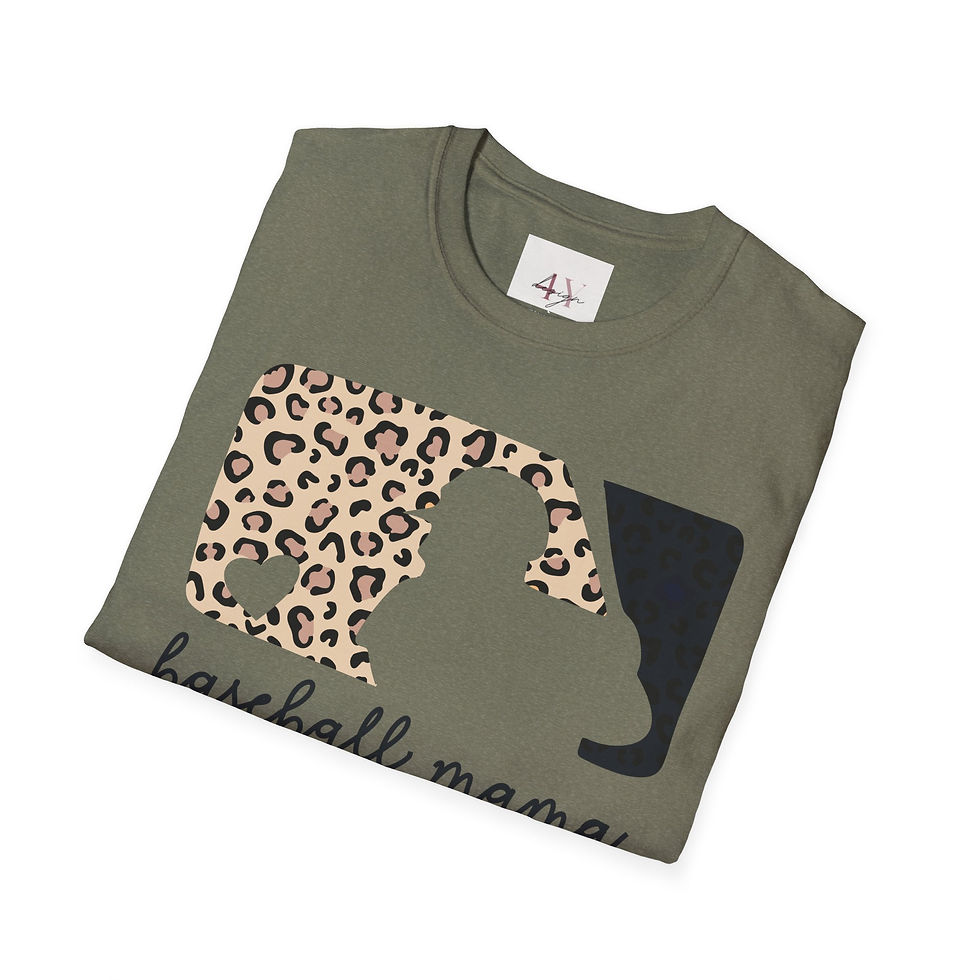 Thumbnail: Baseball Mama Leopard Print Tee