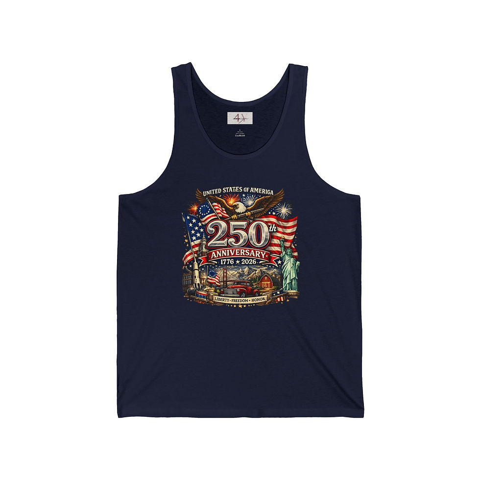 Thumbnail: 250th Anniversary Graphic Tank Top – Patriotic Statue of Liberty USA Celebration