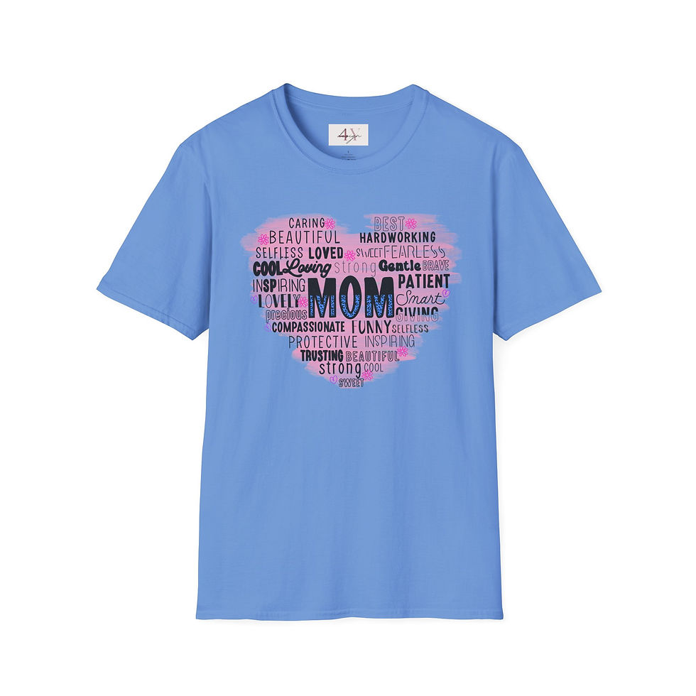 Thumbnail: Mom Heart Word Cloud T-Shirt – Mother's Day Gift