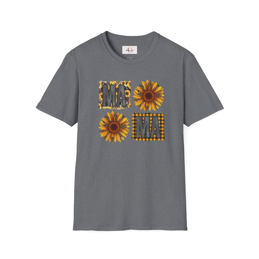 Thumbnail: Mama Sunflower T-Shirt — Floral Block Letter Mother's Day Tee