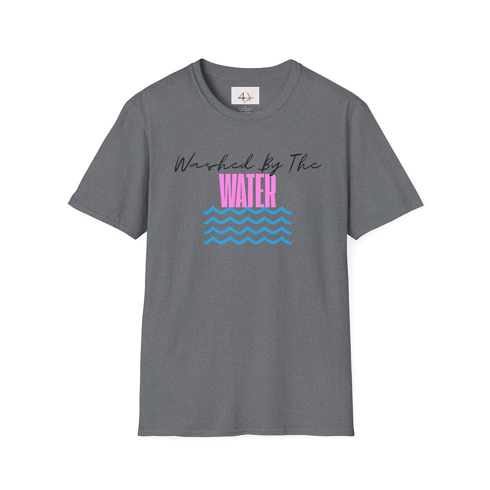 Thumbnail: Washed By The Water T-Shirt — Retro Wave Christian Faith Tee