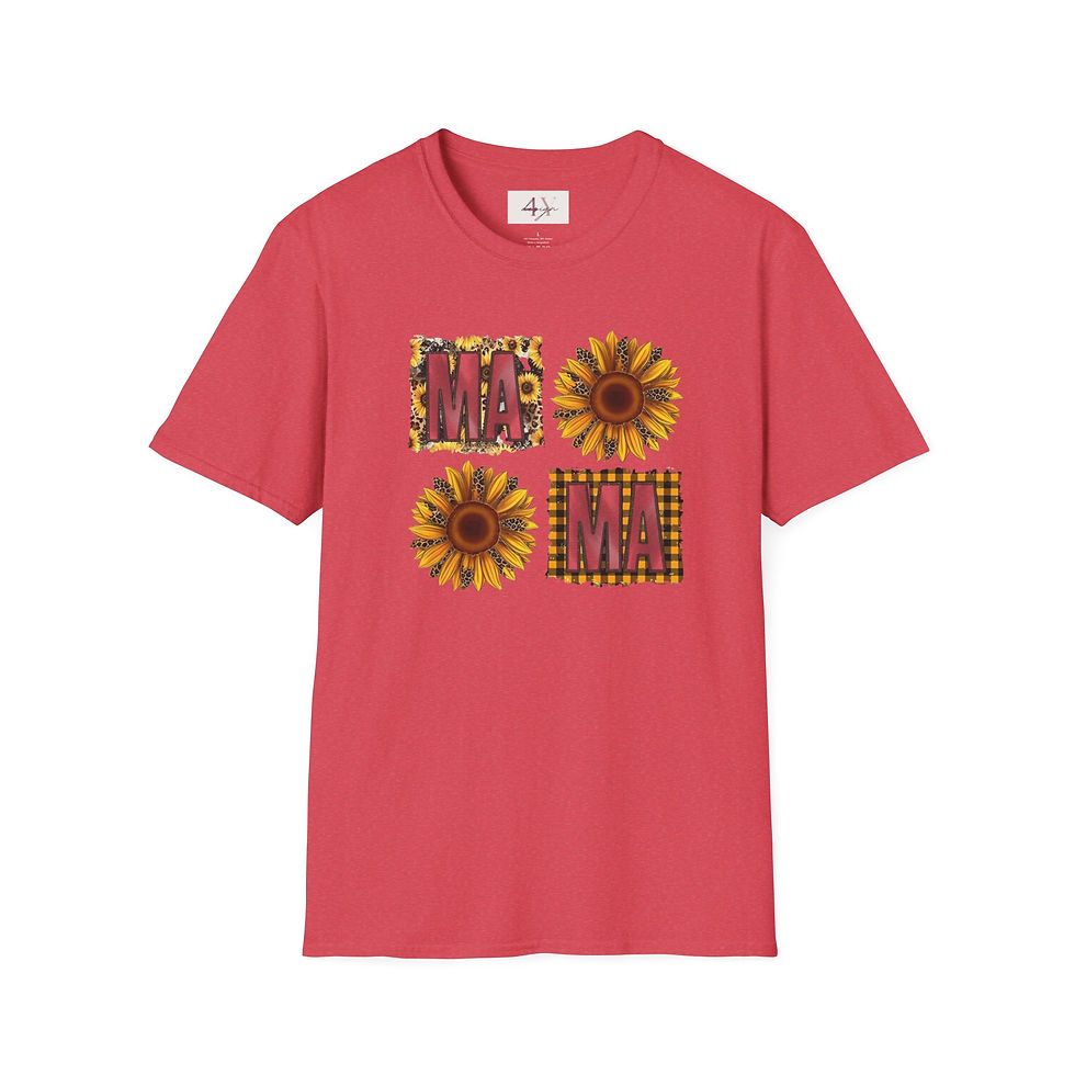 Thumbnail: Mama Sunflower T-Shirt — Floral Block Letter Mother's Day Tee