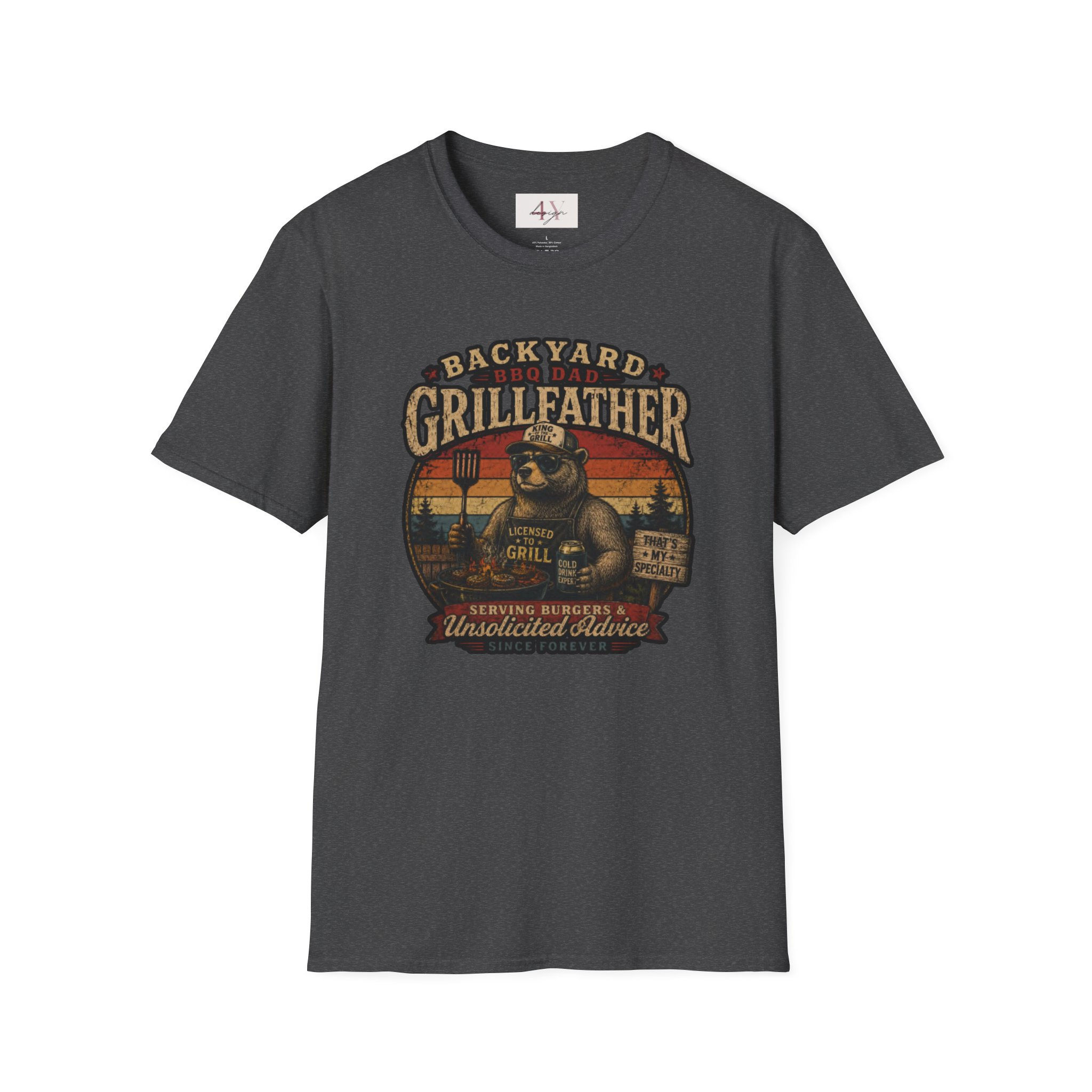 Grillfather BBQ T-Shirt — Funny Backyard Grilling Dad Shirt