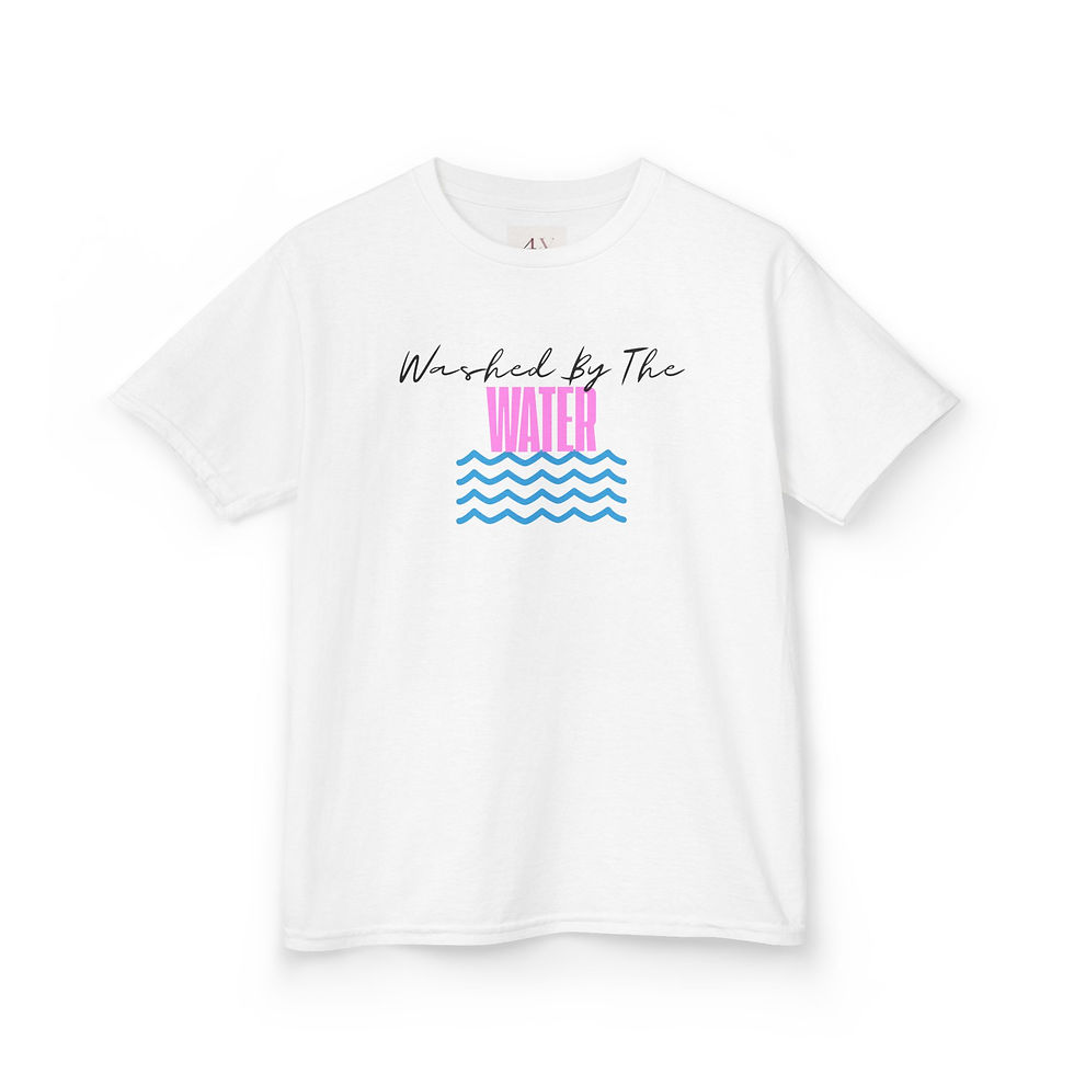 Thumbnail: Youth Washed By The Water T-Shirt — Retro Wave Christian Faith Tee