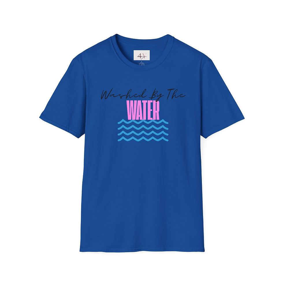 Thumbnail: Washed By The Water T-Shirt — Retro Wave Christian Faith Tee