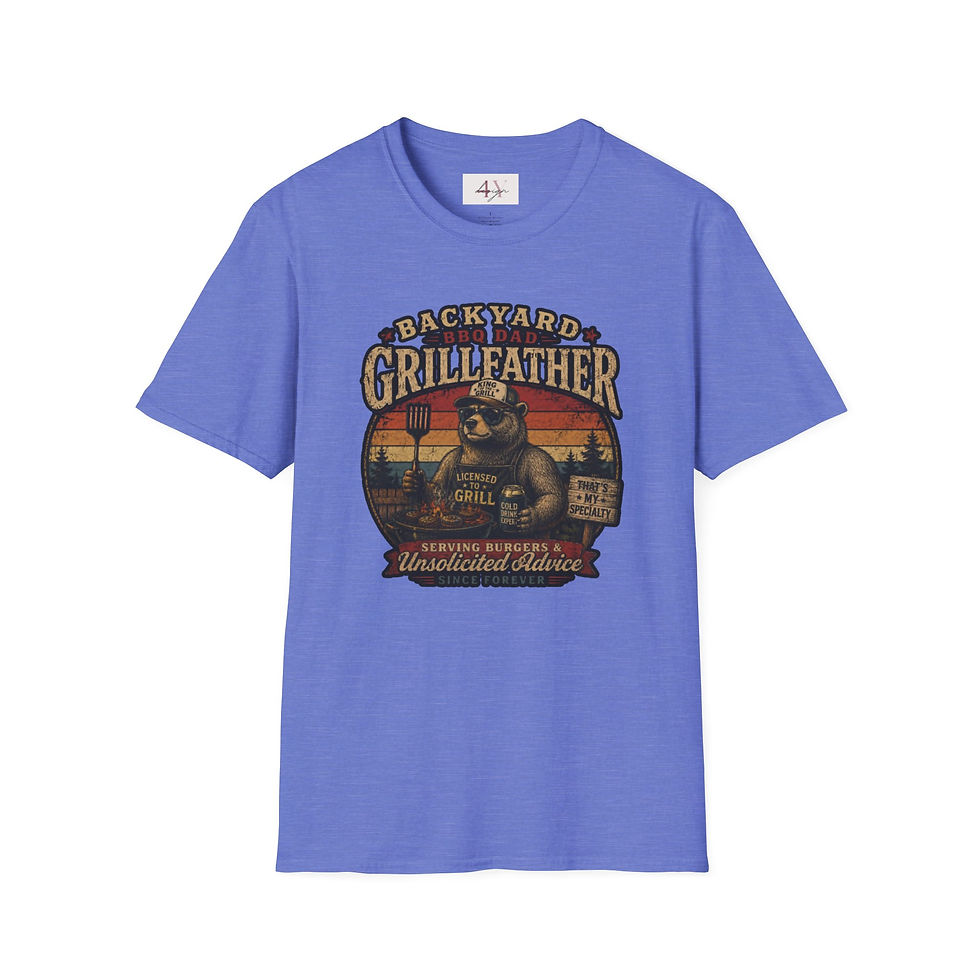 Thumbnail: Grillfather BBQ T-Shirt — Funny Backyard Grilling Dad Shirt