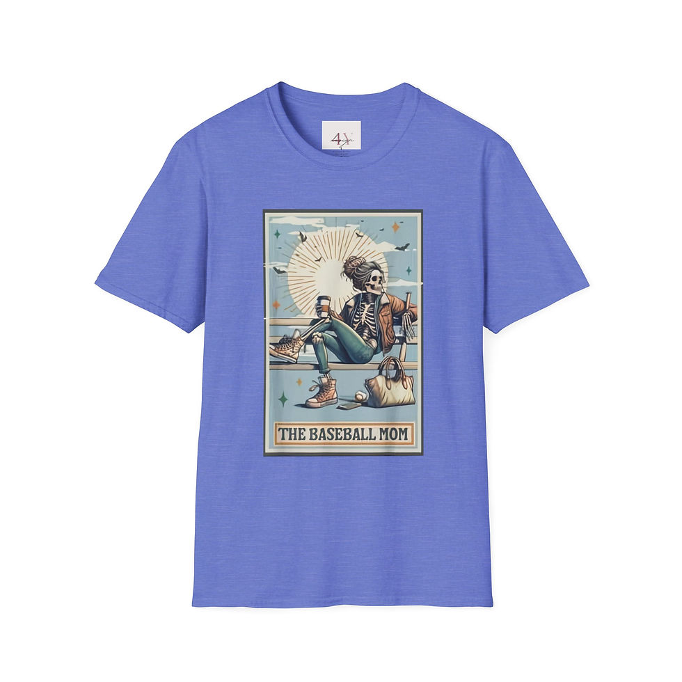 Thumbnail: Baseball Mom T-Shirt — Vintage Skeleton Baseball Graphic
