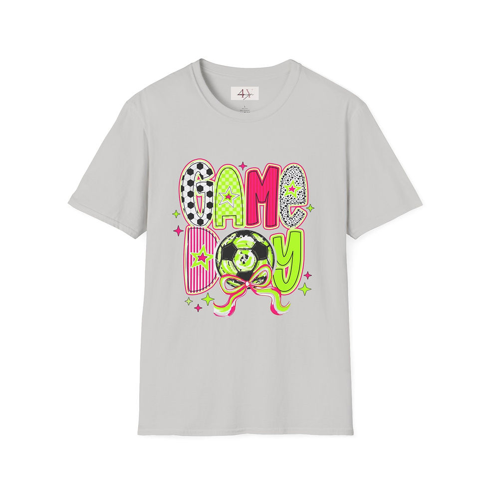 Thumbnail: Soccer Mom Graphic T-Shirt — Neon Retro Sports Design