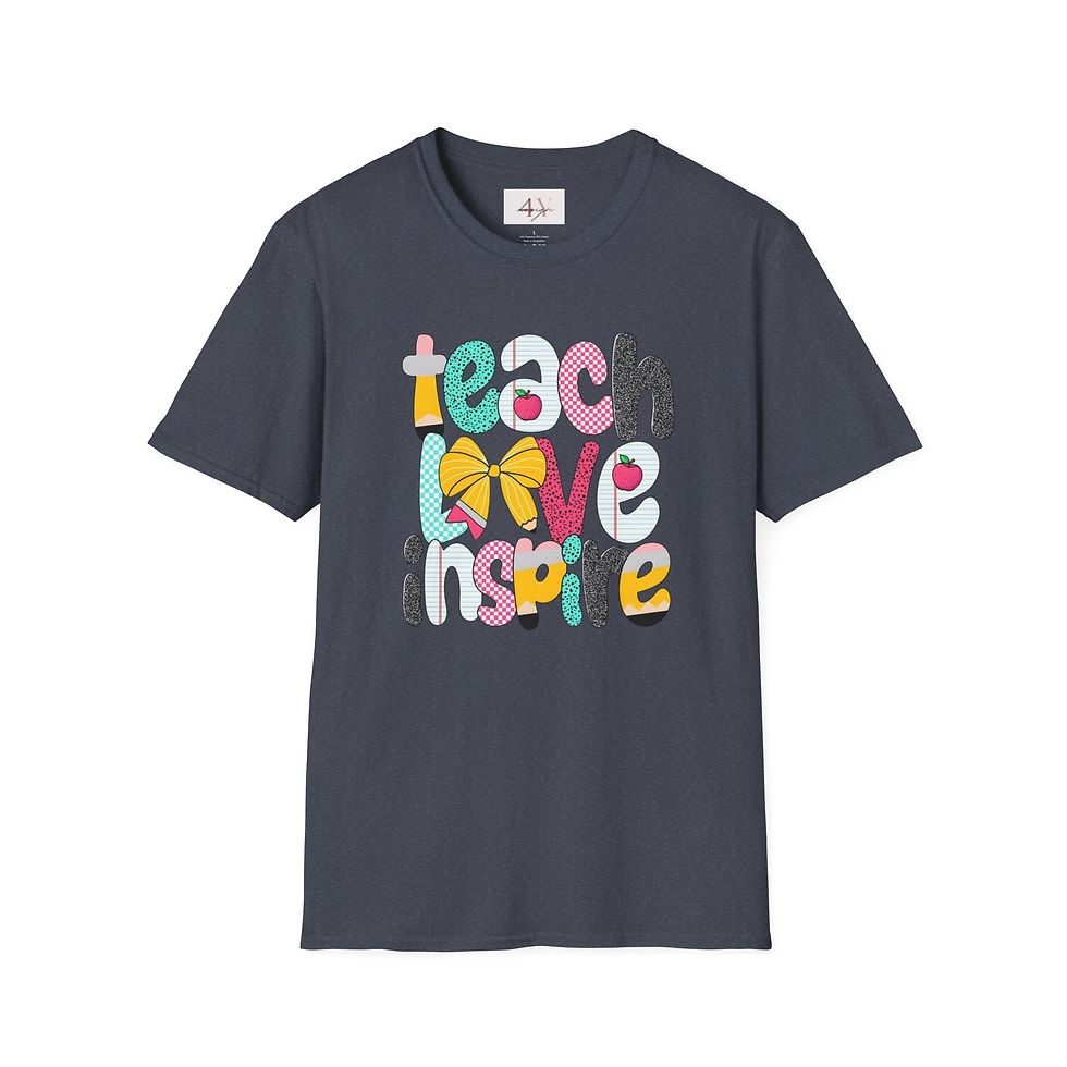 Thumbnail: Teach Love Inspire T-Shirt — Colorful Teacher Appreciation Tee
