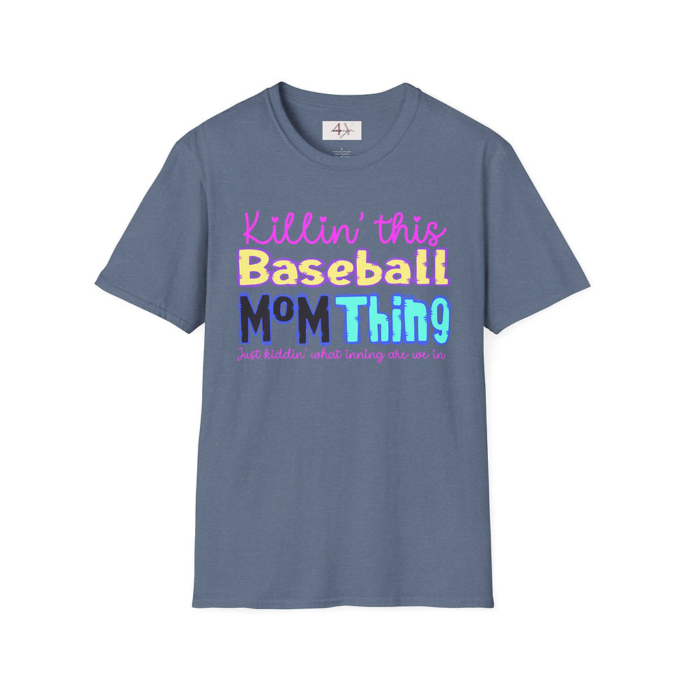 Thumbnail: Baseball Mom T-Shirt — "Killin' This Baseball Mom Thing" Colorful Graphic