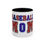 Thumbnail: Baseball Mom Accent Coffee Mug — Red & Blue Glitter Team Pride (11/15oz)