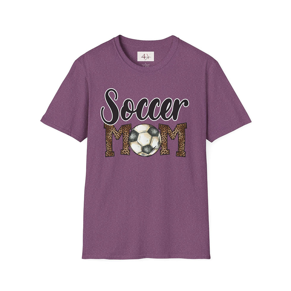Thumbnail: Soccer Mom T-Shirt – Leopard Print MOM with Soccer Ball Graphic