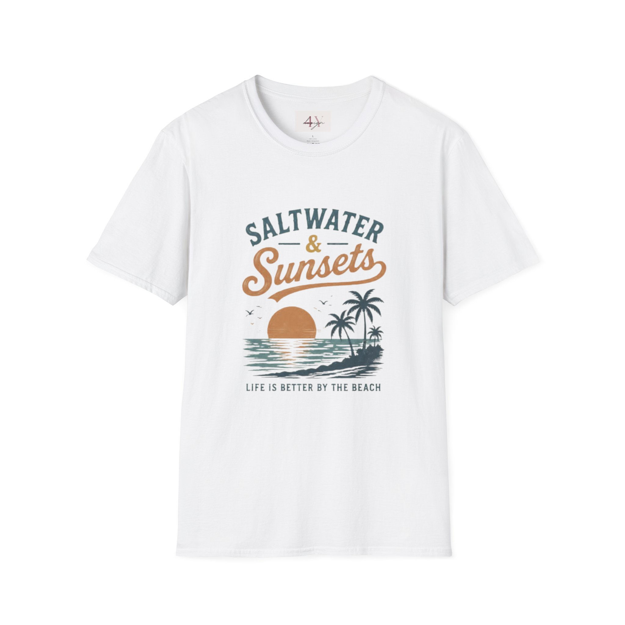 T-Shirt — Saltwater & Sunsets Beach Graphic Tee (Life Is Better By The Beach)