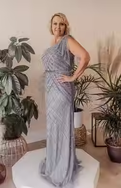 One Shoulder Mother Of the Bride Dress