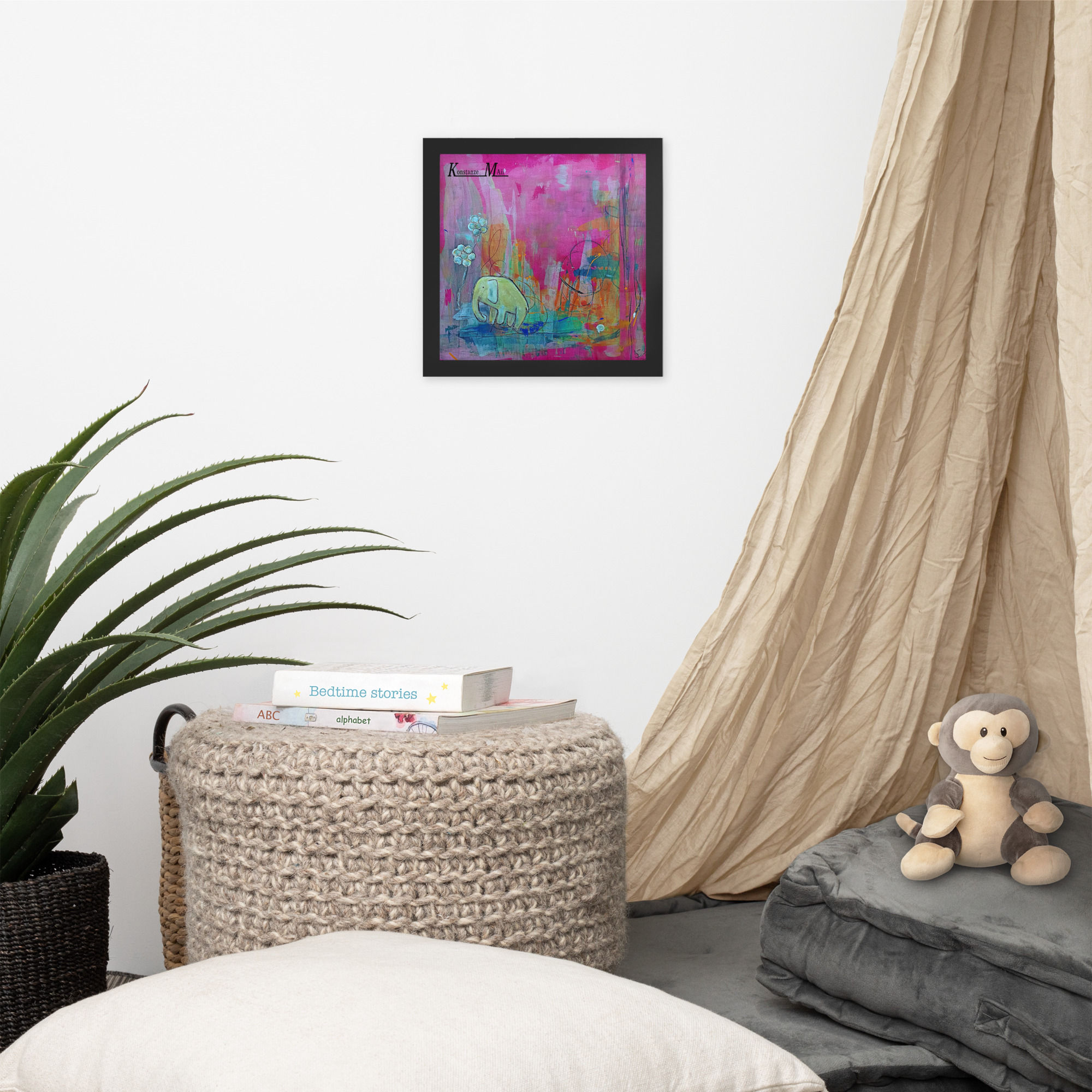 Framed poster STUFFED ELEPHANT No. 80