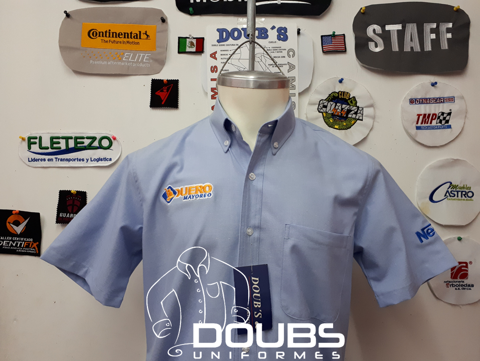 Camisas oxford k. azul celeste cercas