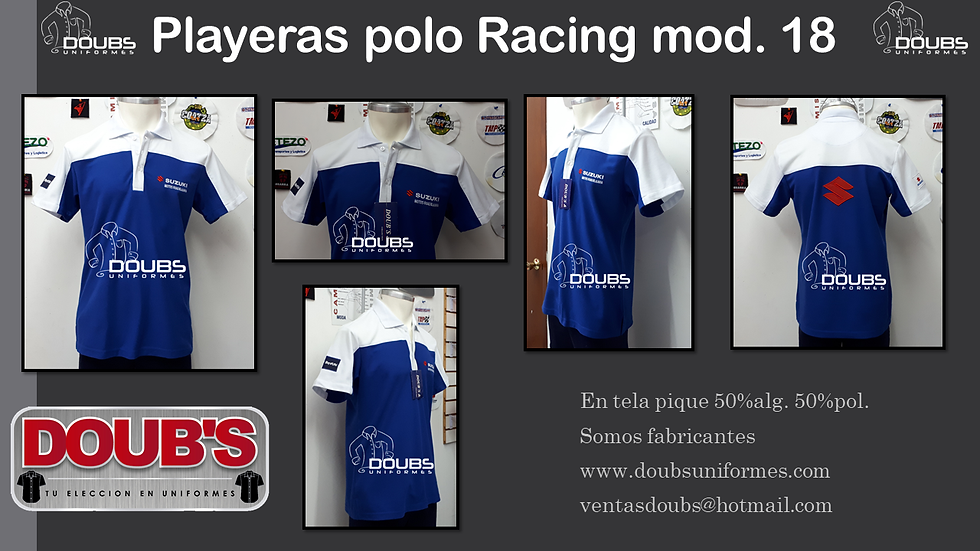 Miniatura: Playeras polo racing mod. 18 postal