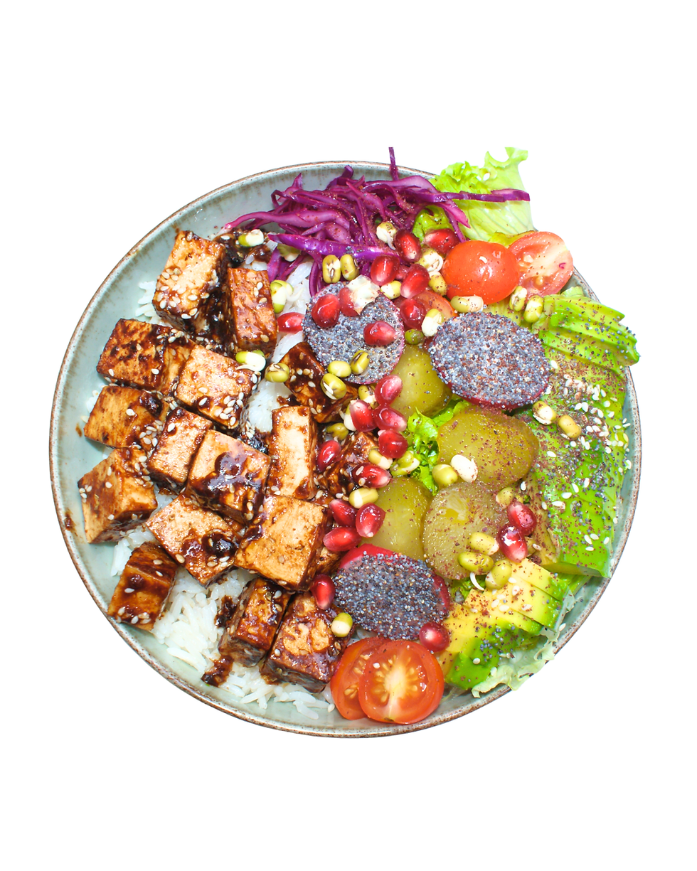 Antalya’da glütensiz Teriyaki Tofu Bowl