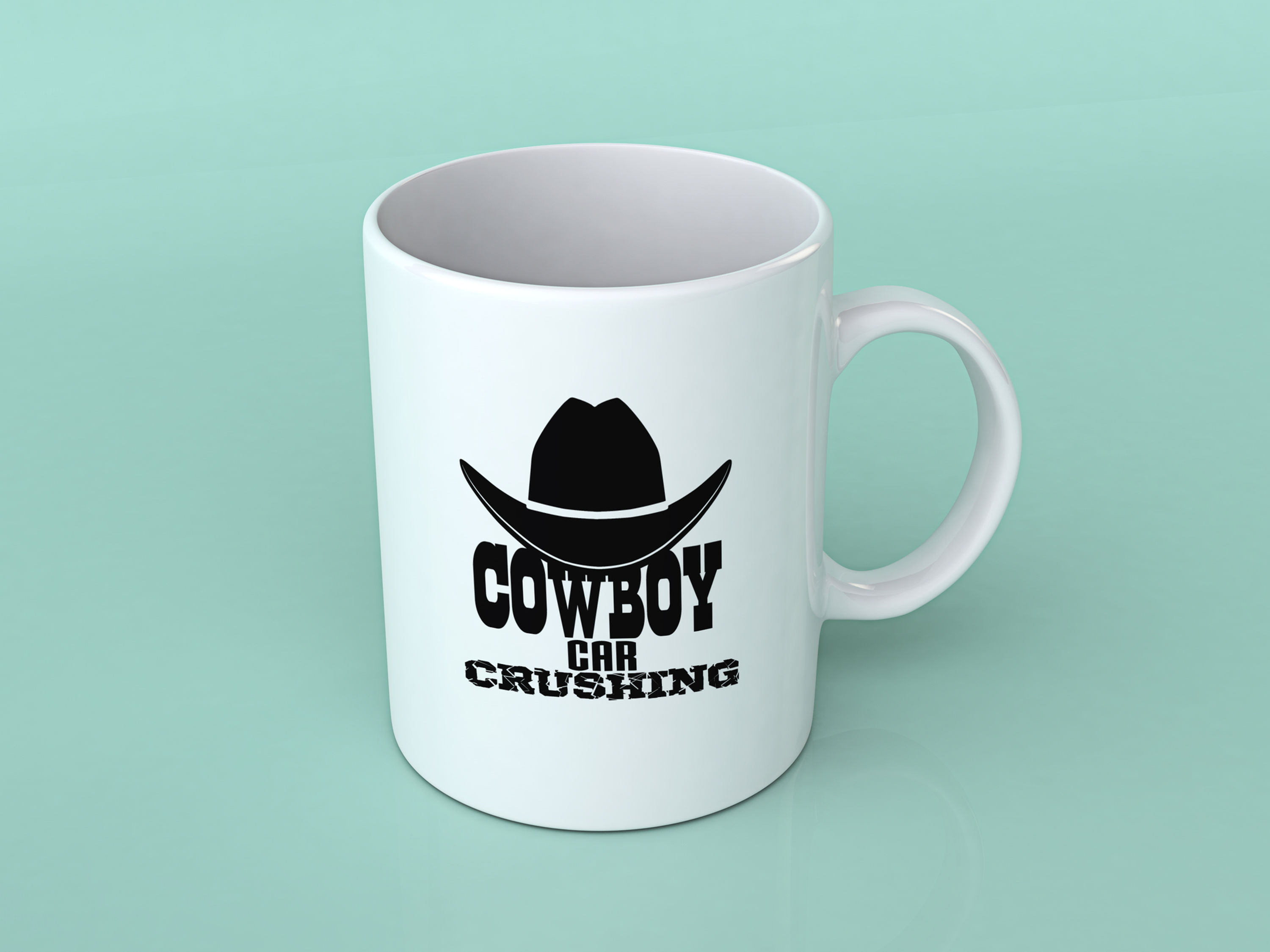 Cowboy Car Crushing Cup with Hat