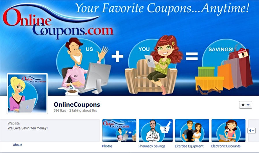 Online Coupons Facebook Page