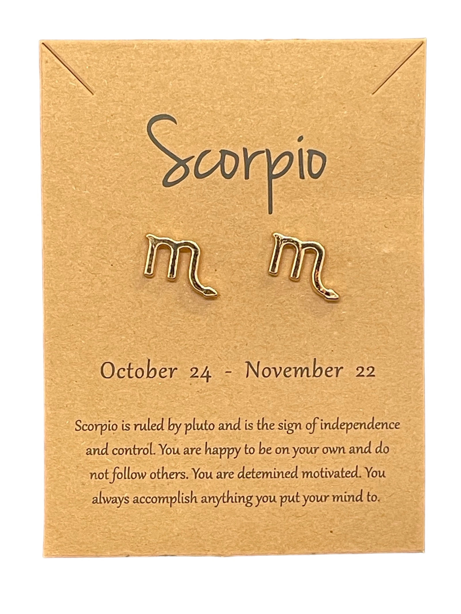 Scorpio Zodiac Stud Earrings