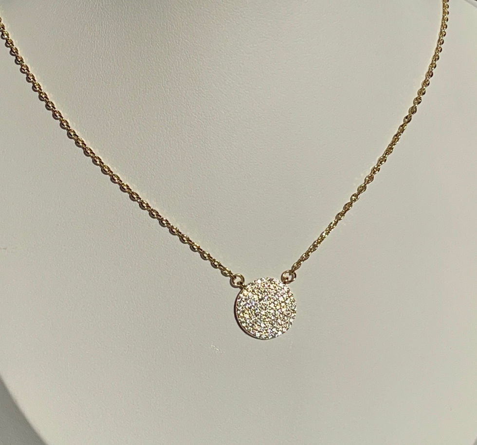 Thumbnail: Eternal Pave' Disc Necklace