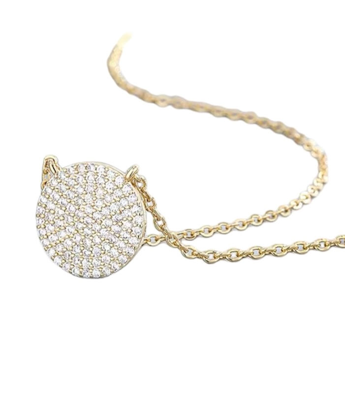 Thumbnail: Eternal Pave' Disc Necklace