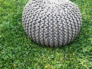 Grey Pouf