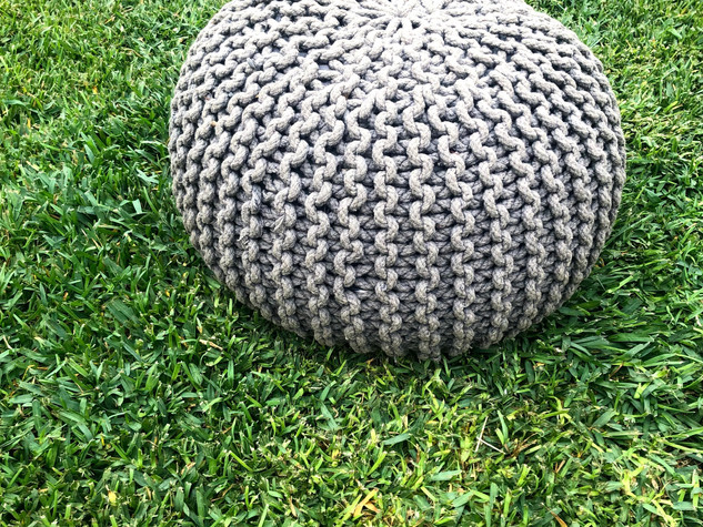 Grey Pouf