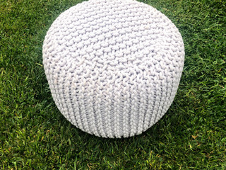 Light Grey Pouf