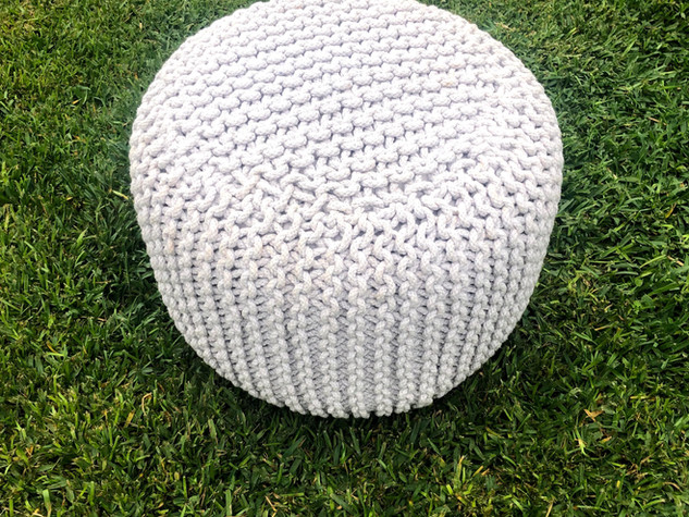 Light Grey Pouf