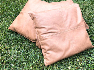 Brown Leather Cushion