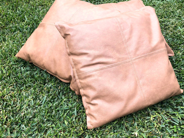 Brown Leather Cushion