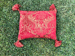 Red Tassle Cushion