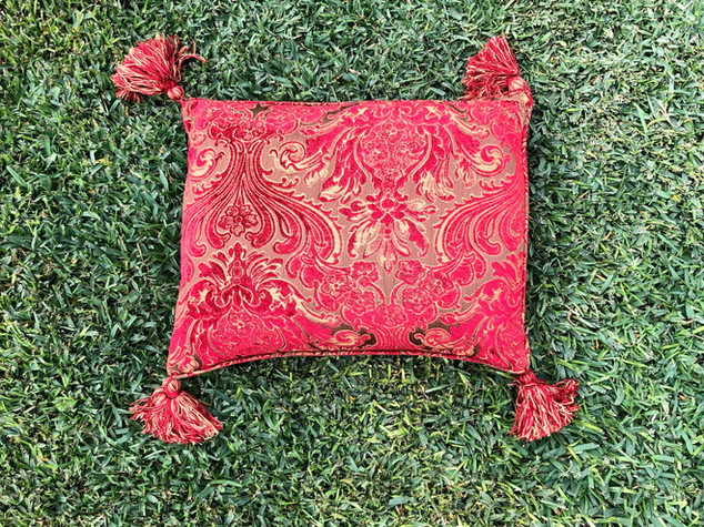 Red Tassle Cushion