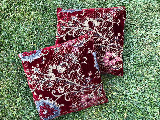 Red Velvet Cushions