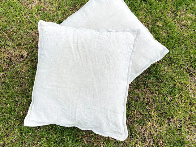 White Linen Cushion