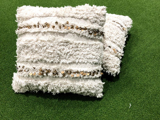White Shaggy Cushion
