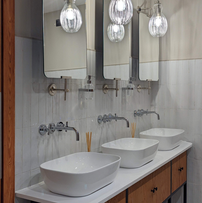 Interior fit out for La Gamba at the Royal Festival Hall in the Southbank centre, a Grade I listed building , London