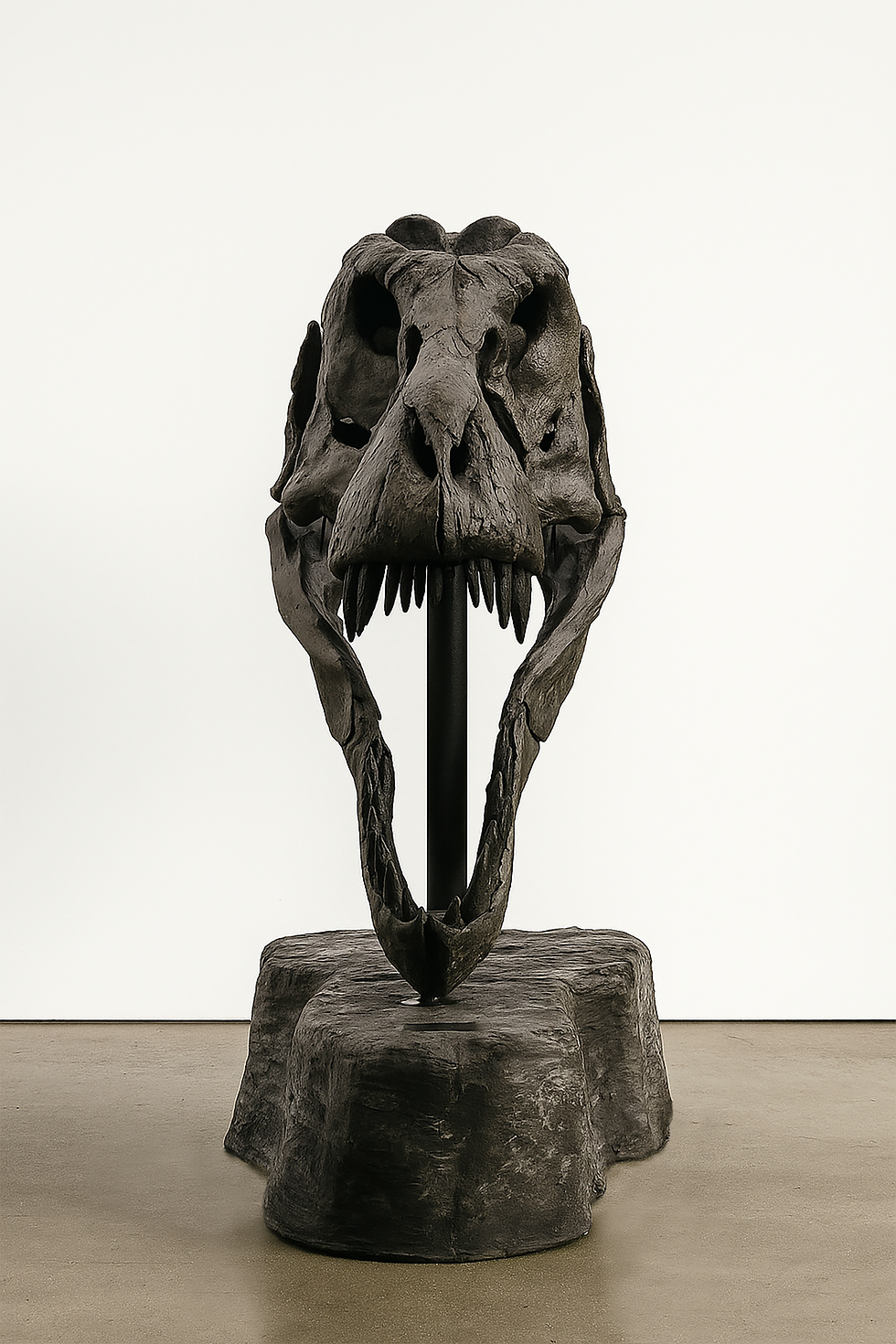 t-rex skull sculpture
t-rex skull fossil
t-rex skull fossil replica
hand-sculpted t-rex skull
t-rex skull by unfound creations
t-rex skull new zealand
concrete sculpture