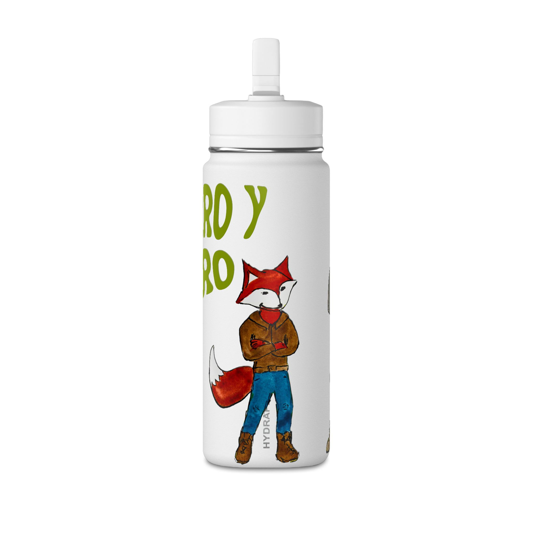 20oz Kids Water Bottle with Fox & Bull