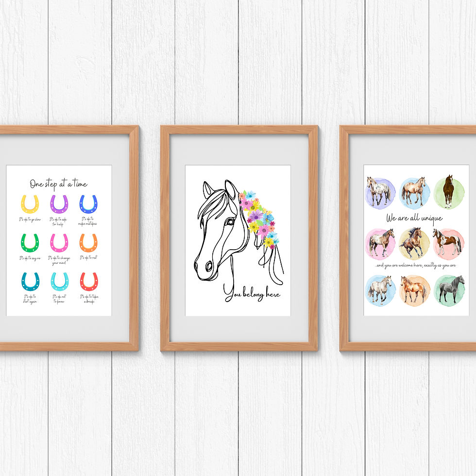 Set of 5 Horse Posters
