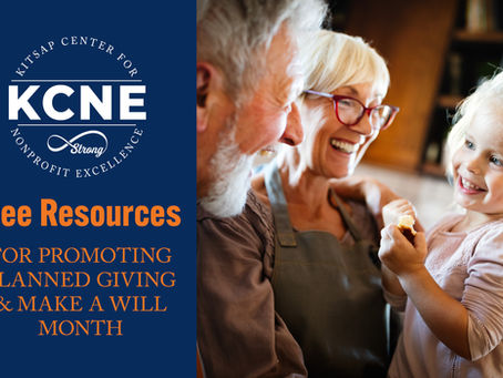 KCNE Free Resources for promoting planned giving and make a will month