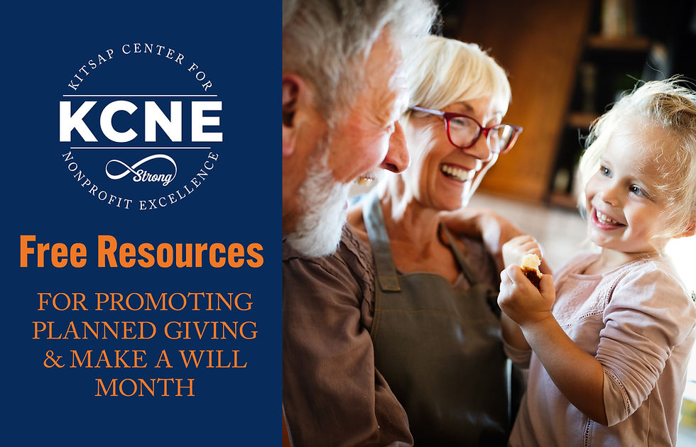 KCNE Free Resources for promoting planned giving & Make a Will Month