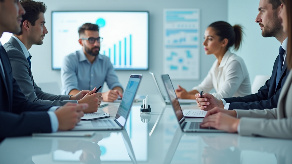 Close-up of a digital marketing team discussing website content strategy