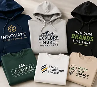 aCustom embroidered corporate hoodies for company teams in Thane Mumbai