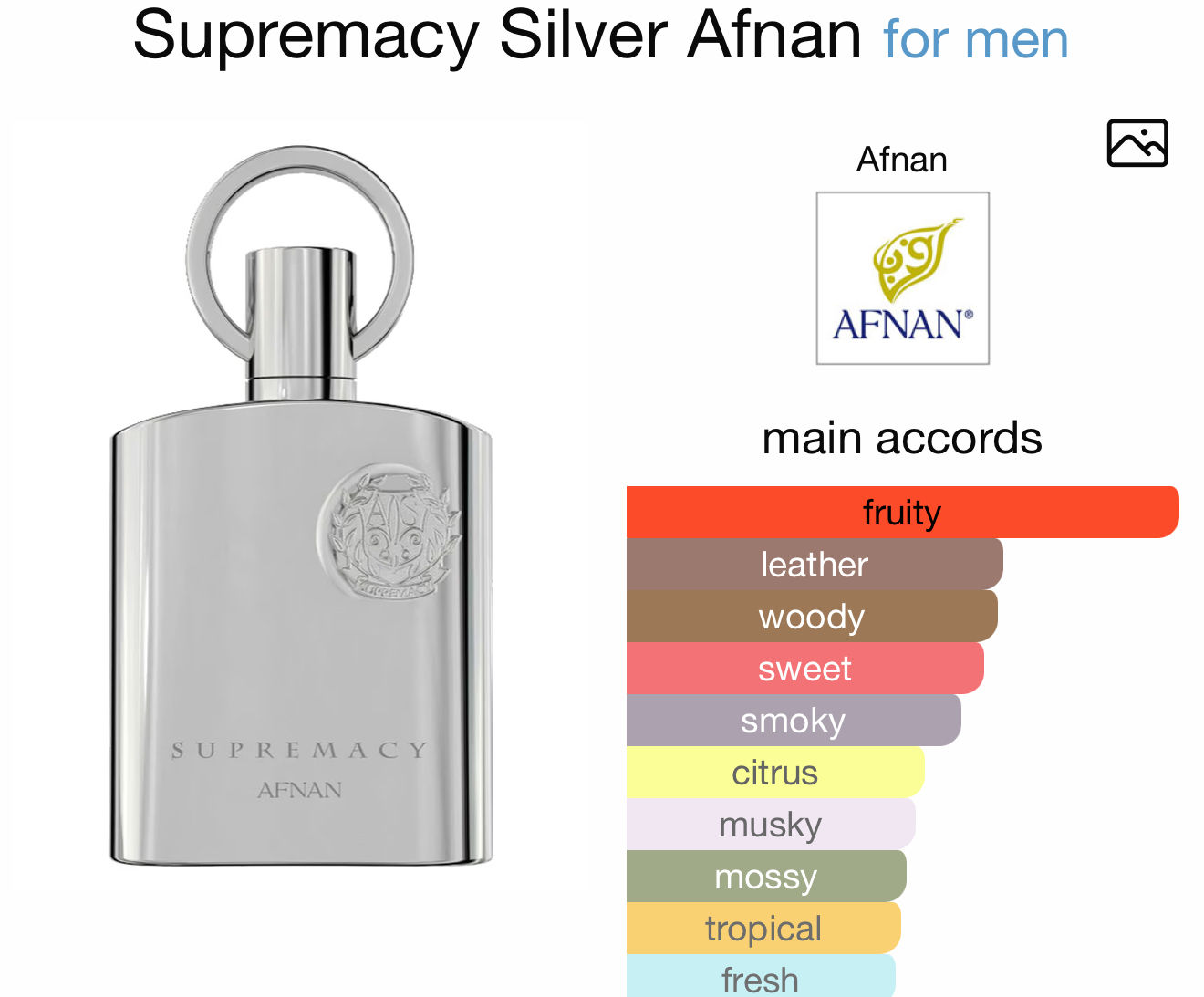Supremacy Silver Afnan for men