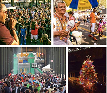 collage of crowds at neighborhood events